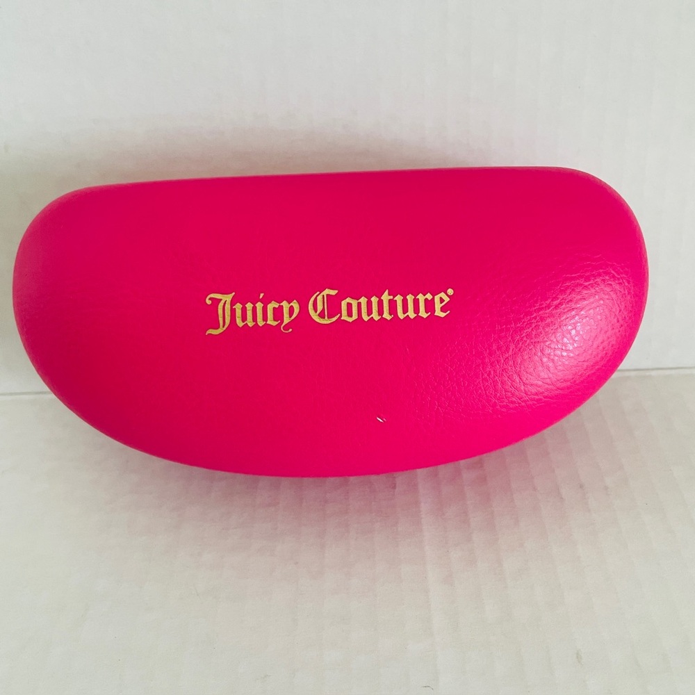 Juicy Couture Pink Sunglass Case with Gold Logo